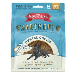 The Missing Link Smartmouth Dental Chews for Large/X-Large Dogs