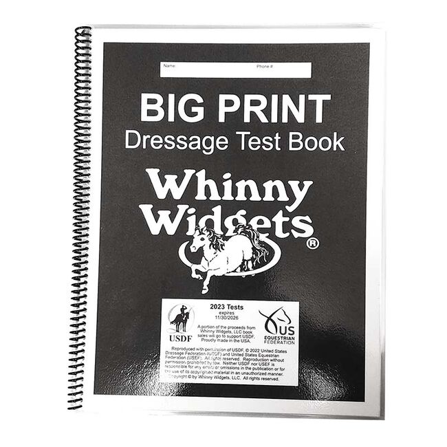 Whinny Widgets 2023 Big Print Dressage Test Book The Cheshire Horse