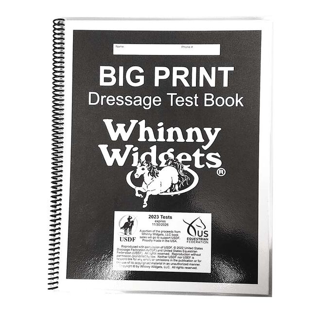 Whinny Widgets 2023 Big Print Dressage Test Book image number null
