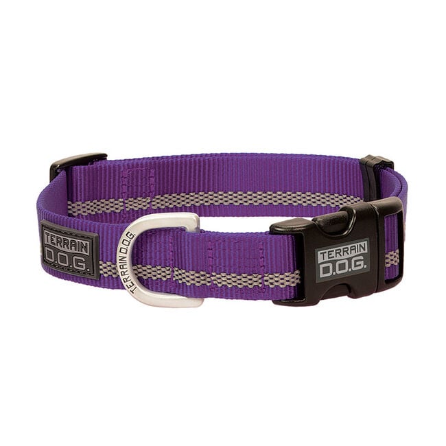 Terrain D.O.G. Reflective Snap-N-Go Adjustable Dog Collar - Purple image number null