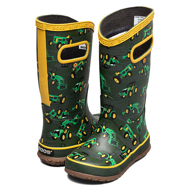 BOGS Kids' Tractor Rainboots - Dark Green Multi image number null