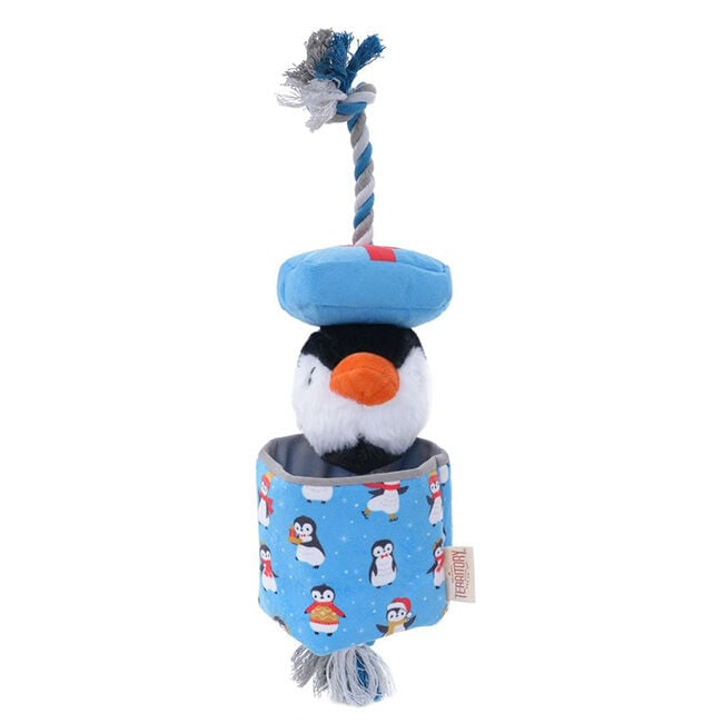 Territory Popper Treat-and-Tug Dog Toy - Penguin image number null