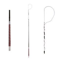 Waldhausen Bow Topped Driving Whip with Leather Handle