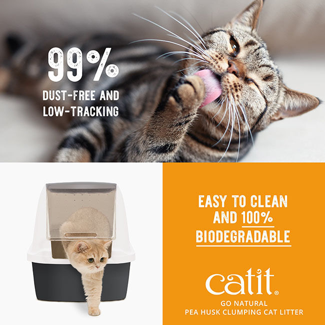 Catit Go Natural! Pea Husk Clumping Cat Litter - Vanilla-Scented image number null
