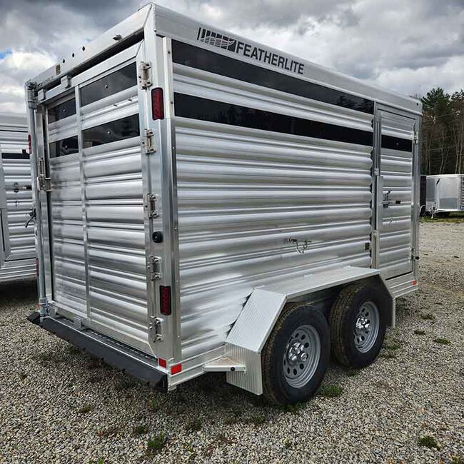 Featherlite 2023 Model 8107 12' Bumper Pull Livestock Trailer The