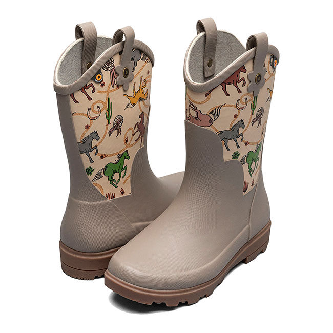 BOGS Kids' Lil' Jolene Rain Boots - Tan Multi image number null