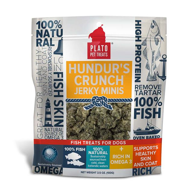 Plato Hundur&rsquo;s Crunch Jerky Minis Fish Dog Treats - 3.5 oz image number null