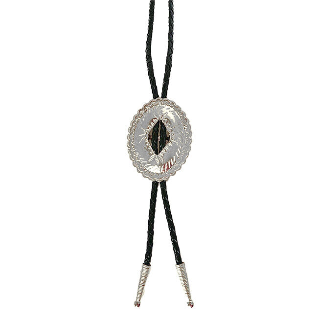 Western Express Concho Bolo Tie - Silver image number null