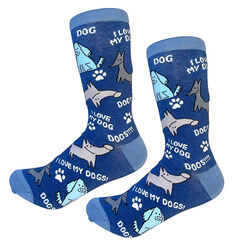 E&S Pets Unisex Novelty Crew Socks - I Love My Dogs
