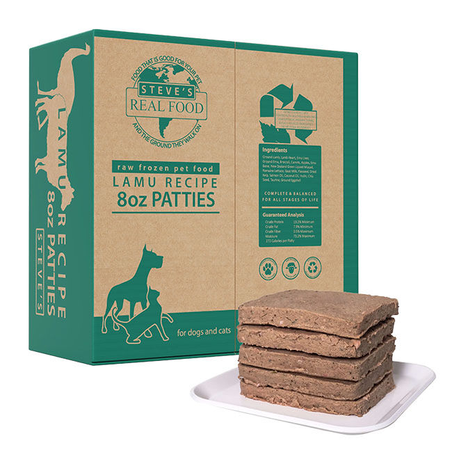 Steve's Raw Frozen Lamu Recipe Dog & Cat Food - Patties image number null