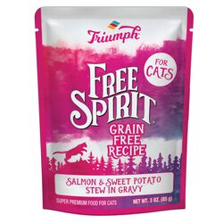 Triumph Free Spirit Grain-Free Salmon & Sweet Potato Stew in Gravy for Cats