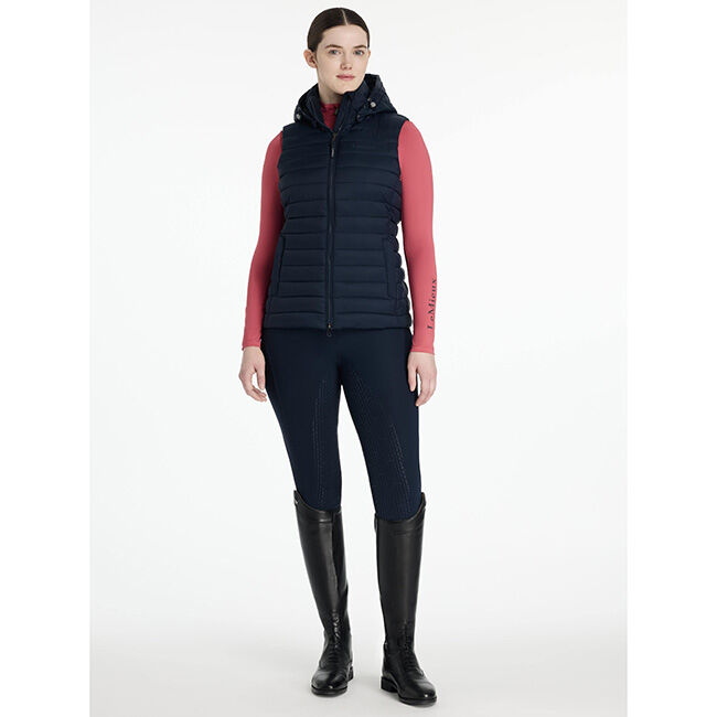 LeMieux Women's Rose Hooded Puffer Vest - Navy image number null
