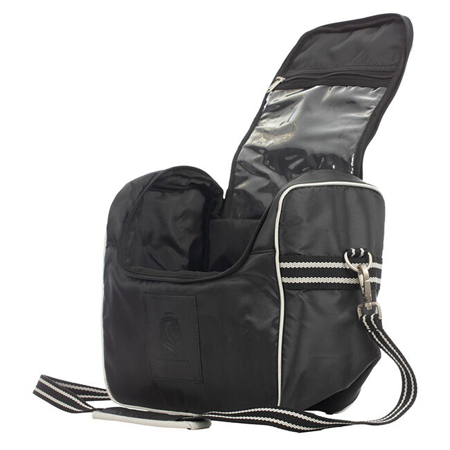 Equinavia Darby Zip Top Grooming Bag - Black/Silver image number null