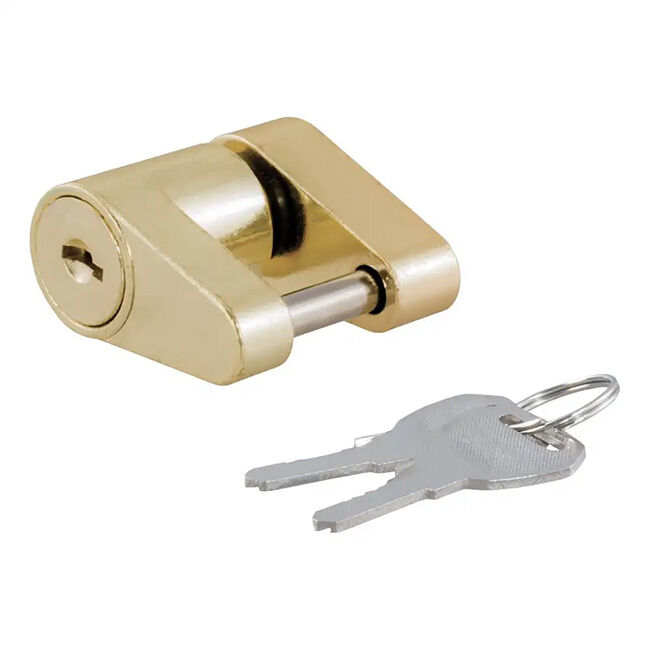 CURT 1/4" x 3/4" Brass-Plated Padlock image number null