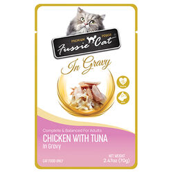 Fussie Cat Premium Pouch in Gravy - Chicken with Tuna in Gravy - 2.47 oz