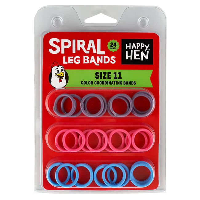 Happy Hen Spiral Leg Bands - Assorted Colors image number null