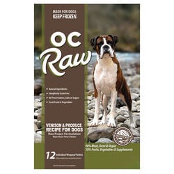 OC Raw Frozen Raw Dog Food Patties - Venison & Produce Recipe