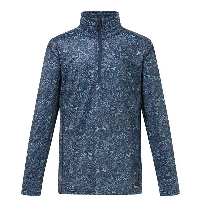 Kerrits Kids' Traverse Quarter Zip Fleece Tech Top - Nightfall Fantasy Fillies image number null