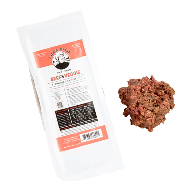 Oma's Pride Frozen Raw Dog Food - Beef & Veggie Mix image number null