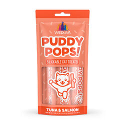 Weruva Puddy Pops Lickable Cat Treats - Tuna & Salmon - 5-Pack