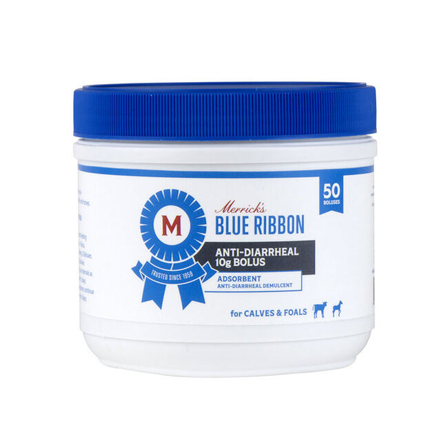 Merrick's Blue Ribbon Anti-Diarrheal 10g Bolus for Calves and Foals image number null