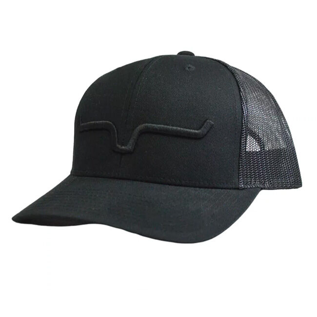 Kimes Ranch Weekly Trucker Cap - Black/Black image number null