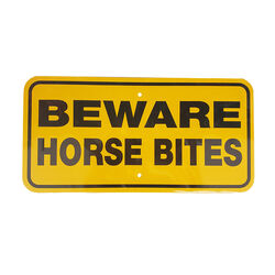 Noble Beasts Graphics Beware Horse Bites Sign