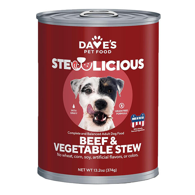 Dave's Grain Free Beef & Vegetable Cuts in Gravy Dog Food image number null
