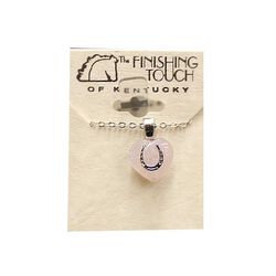 Finishing Touch of Kentucky Pink Heart and Horseshoe Necklace