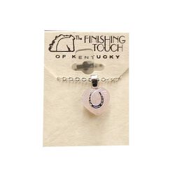 Finishing Touch of Kentucky Pink Heart and Horseshoe Necklace