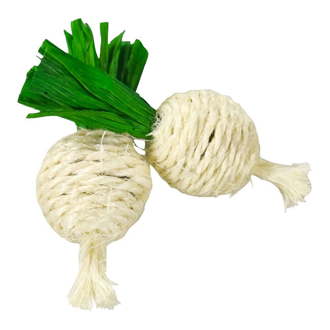 Nibbles Turnip Twins Chew Toy for Small Animals image number null