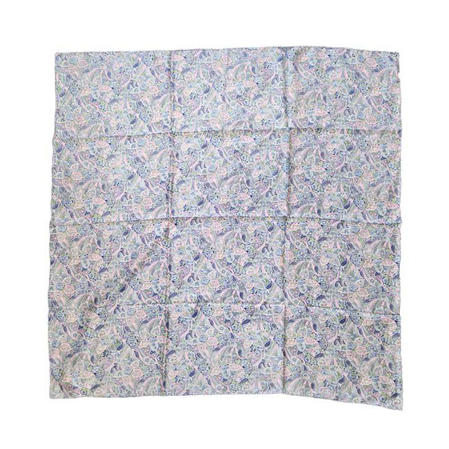 Wyoming Traders Wild Rag Frontier Calico Silk Scarf - Blue Paisley image number null