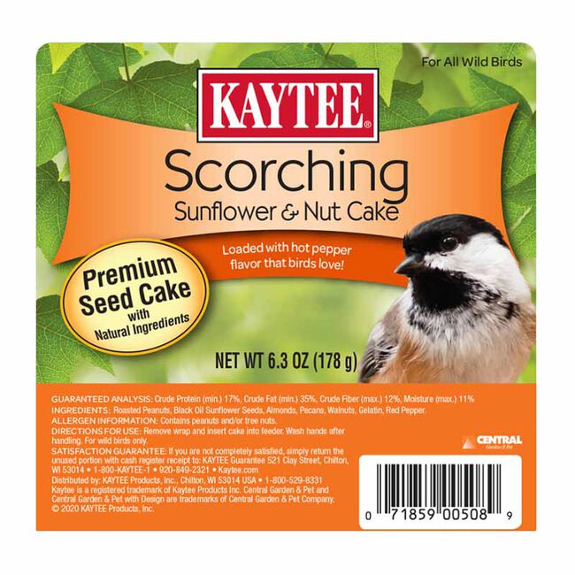 Kaytee Scorching Sunflower & Nut Cake - 6.3 oz image number null