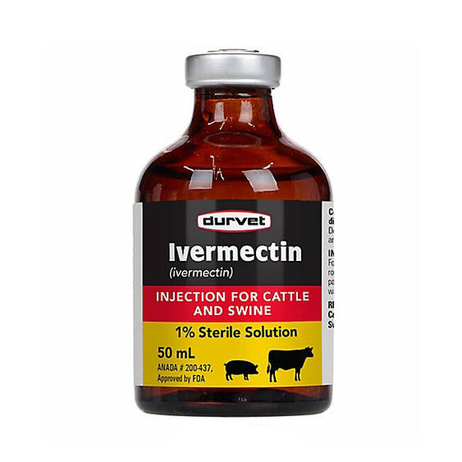 Durvet Ivermectin Injection 1% Sterile Solution - 50 mL image number null