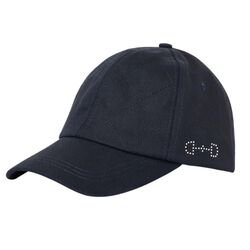 Horze Kids' Cap with Crystal Detailing - Navy