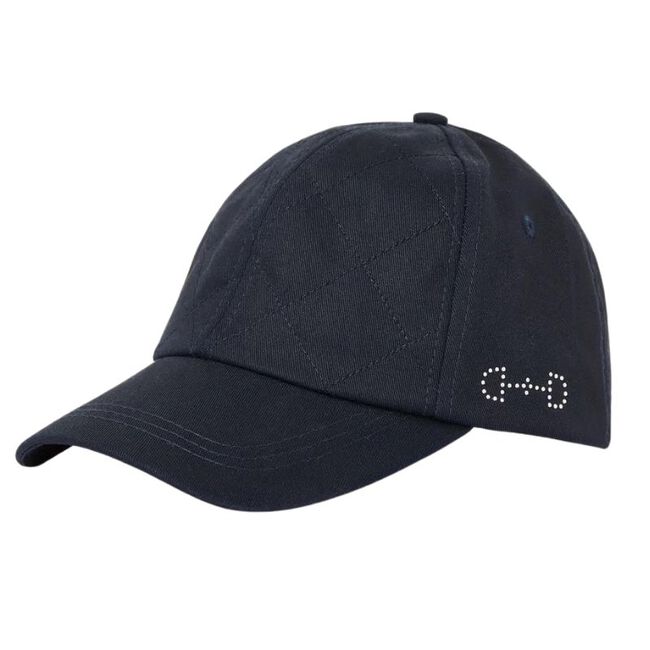 Horze Kids' Cap with Crystal Detailing - Navy image number null