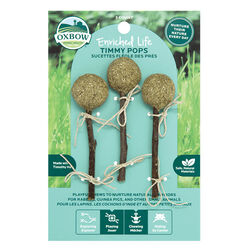 Oxbow Animal Health Enriched Life Timmy Pops - Timothy Hay Treats for Small Animals - 3-Pack