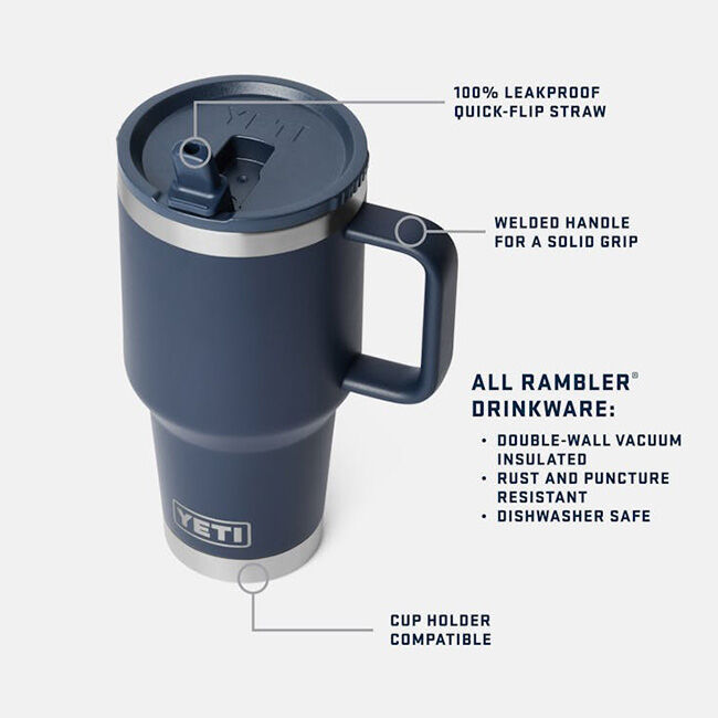 YETI Rambler 30 oz Travel Straw Mug with Color-Matched Lid - Desert Bloom image number null