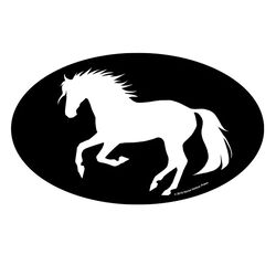 Horse Hollow Press Oval Bumper Sticker - "Cantering Horse"