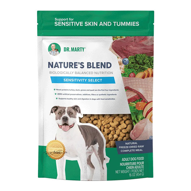 Dr. Marty Nature's Blend Freeze-Dried Raw Dog Food - Sensitivity Select Premium Recipe for Dogs with Food Sensitivities image number null