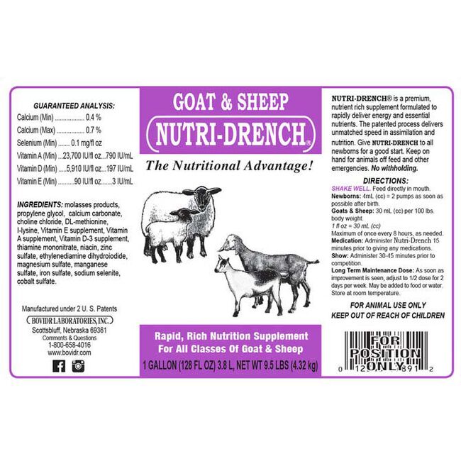 Nutri-Drench for Goats & Sheep - 8 oz image number null