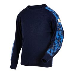 Janus Kids' Round Neck Wool Shirt - Blue - Closeout