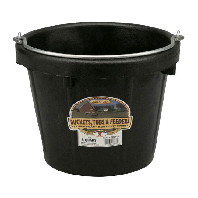 Little Giant DuraFlex 8 Quart Rubber Pail - Black image number null
