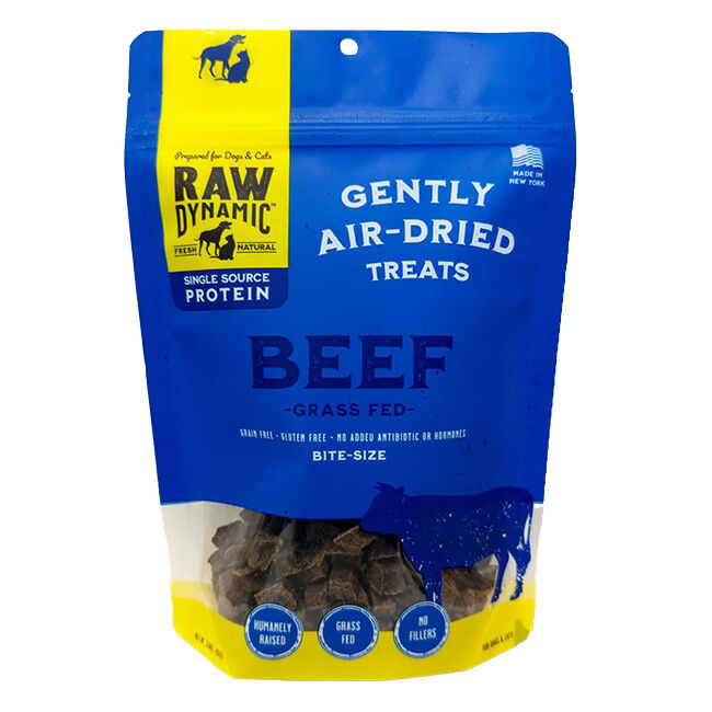 Raw Dynamic Gently Air-Dried Treats for Cats & Dogs - Beef Formula - 3.6 oz image number null