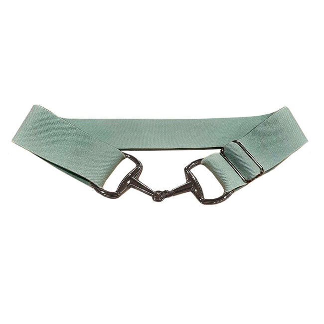 Anademi Stretch Belt with Silver-Tone Bit Buckle - Solid Colors image number null
