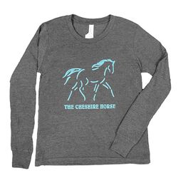 Cheshire Horse Kids' Long Sleeved Tee with Blue Logo