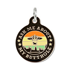 Bad Tags Dog ID Tag - Ask Me About - Closeout