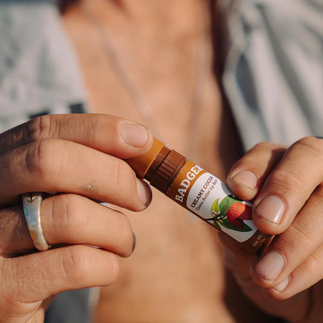 Badger Cocoa Butter Lip Balm - Creamy Cocoa - 0.25 oz image number null