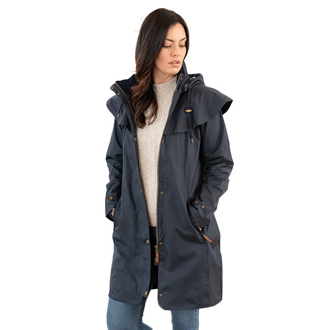 Lighthouse Women's Outrider 3/4 Length Waterproof Raincoat - Nightshade image number null