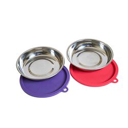 Messy Mutts Cat Bowls and Covers 2 Pack